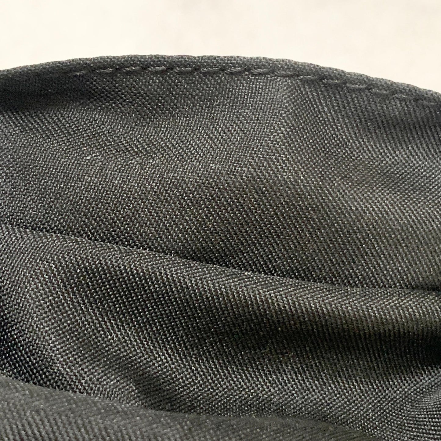 FENDI Bag FF Zucchino Shoulder Purse Canvas Leather Black Silver Used Authentic