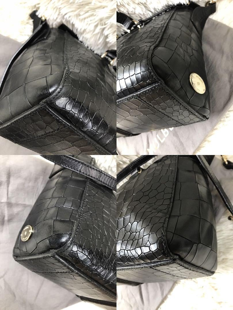 MULBERRY Hand Shoulder Bag Tote Purse 2way Leather Black Authentic