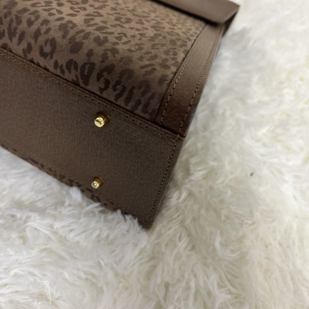 Valentino Garavani Hand Shoulder Bag Tote Purse 2way Leather Brown Authentic