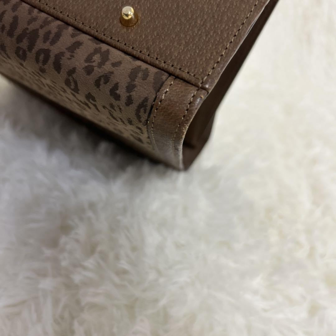 Valentino Garavani Hand Shoulder Bag Tote Purse 2way Leather Brown Authentic