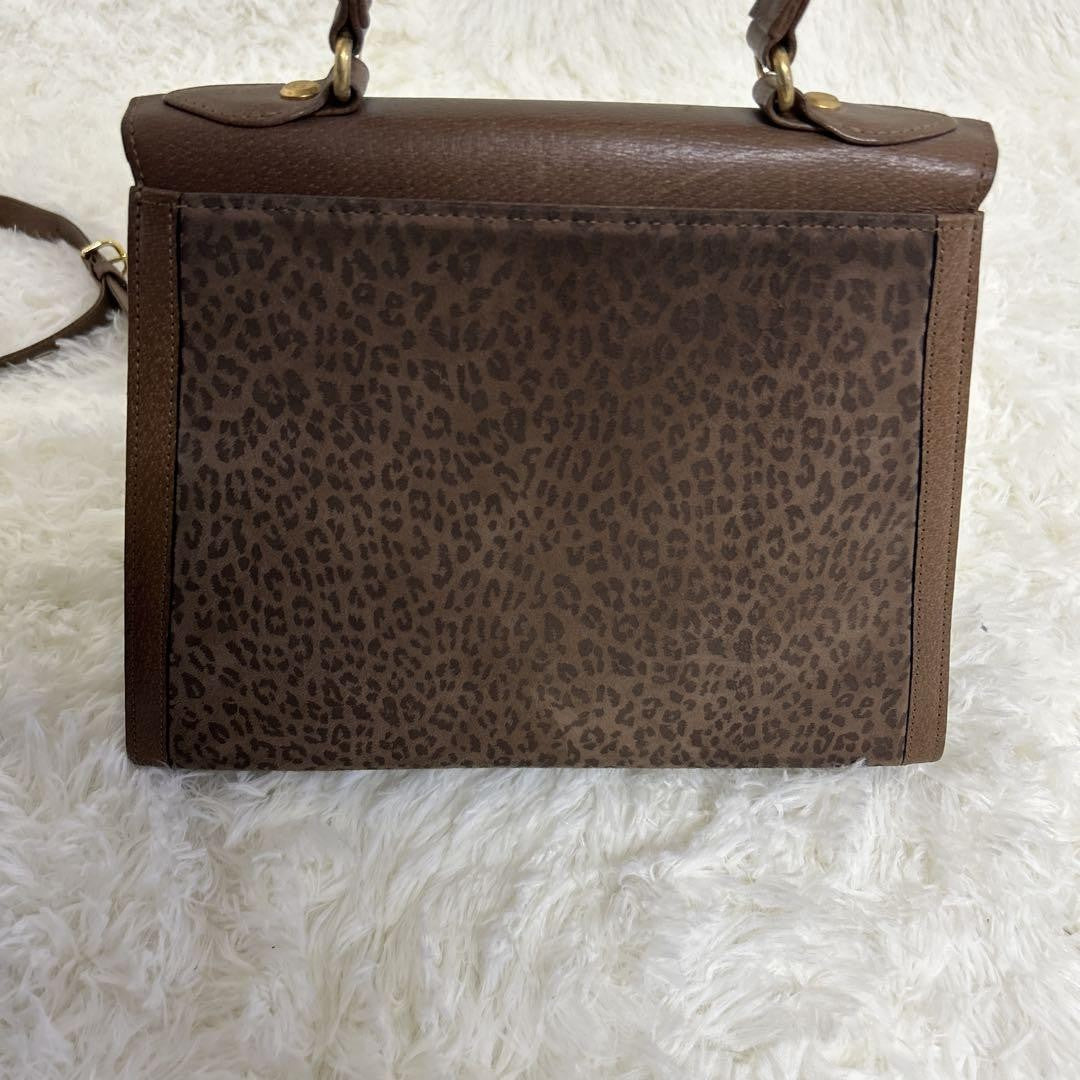 Valentino Garavani Hand Shoulder Bag Tote Purse 2way Leather Brown Authentic