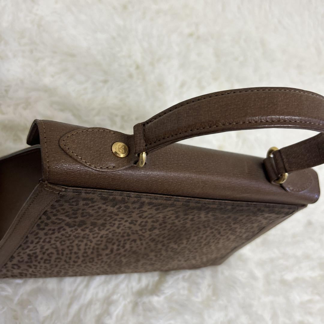 Valentino Garavani Hand Shoulder Bag Tote Purse 2way Leather Brown Authentic
