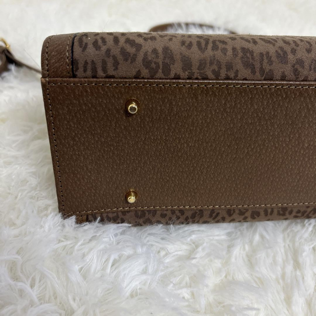 Valentino Garavani Hand Shoulder Bag Tote Purse 2way Leather Brown Authentic