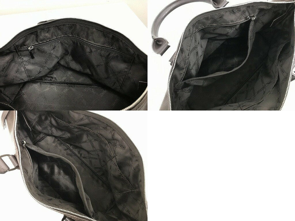 Longchamp Hand Bag Tote Purse Dark Brown Authentic