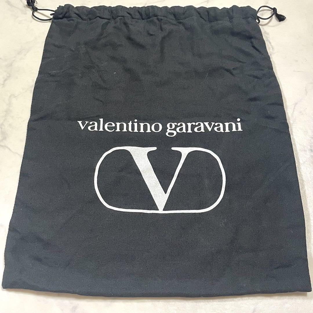 Valentino Garavani Shoulder Bag Purse Logo Leather Brown Authentic