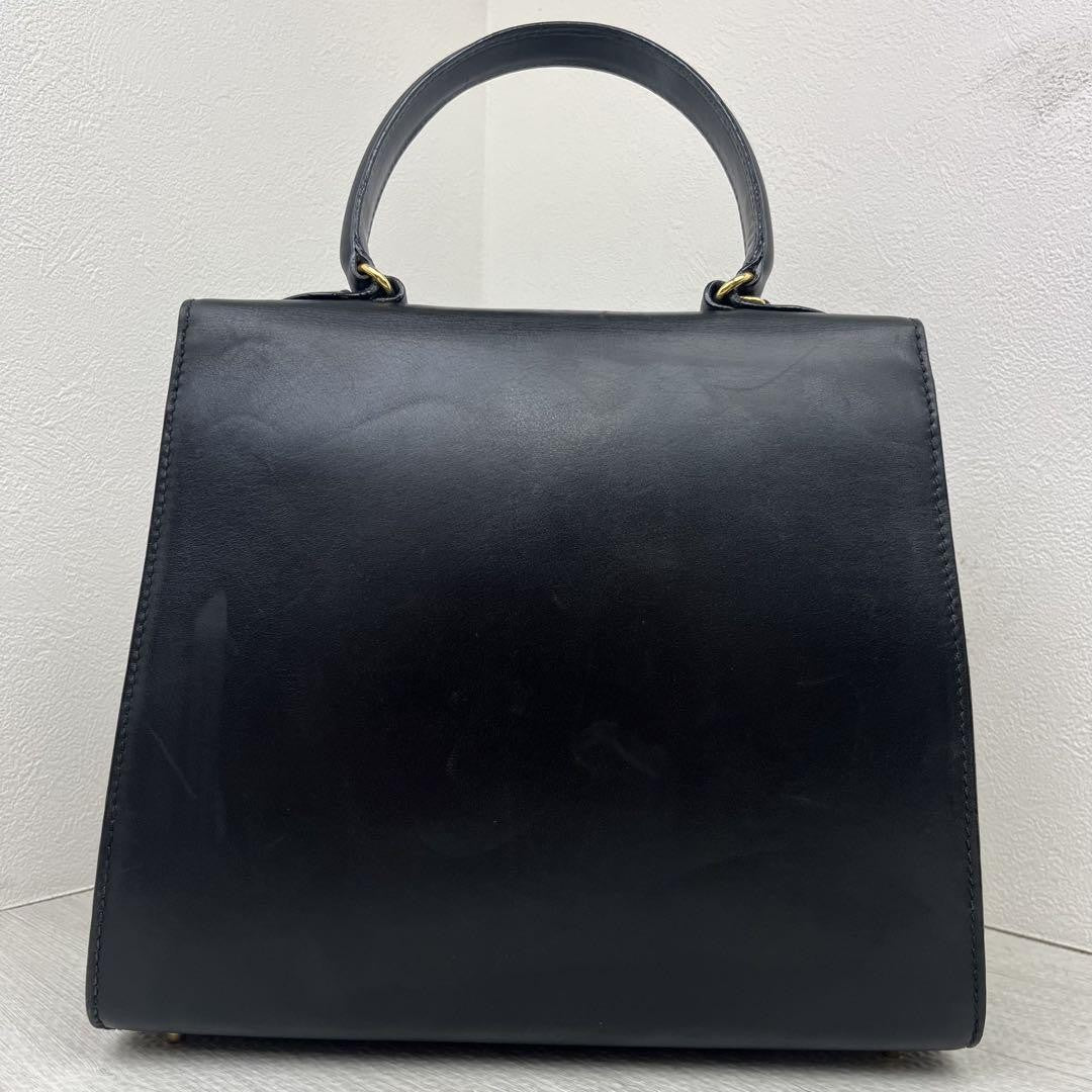 PRADA Hand Bag Tote Purse Leather Black Authentic
