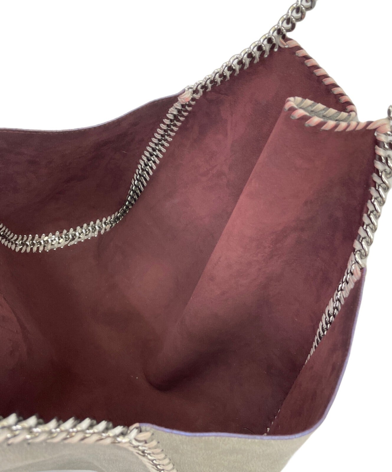 Stella McCartney Hand Bag Tote Purse Reversible Falabella Gray Red Authentic