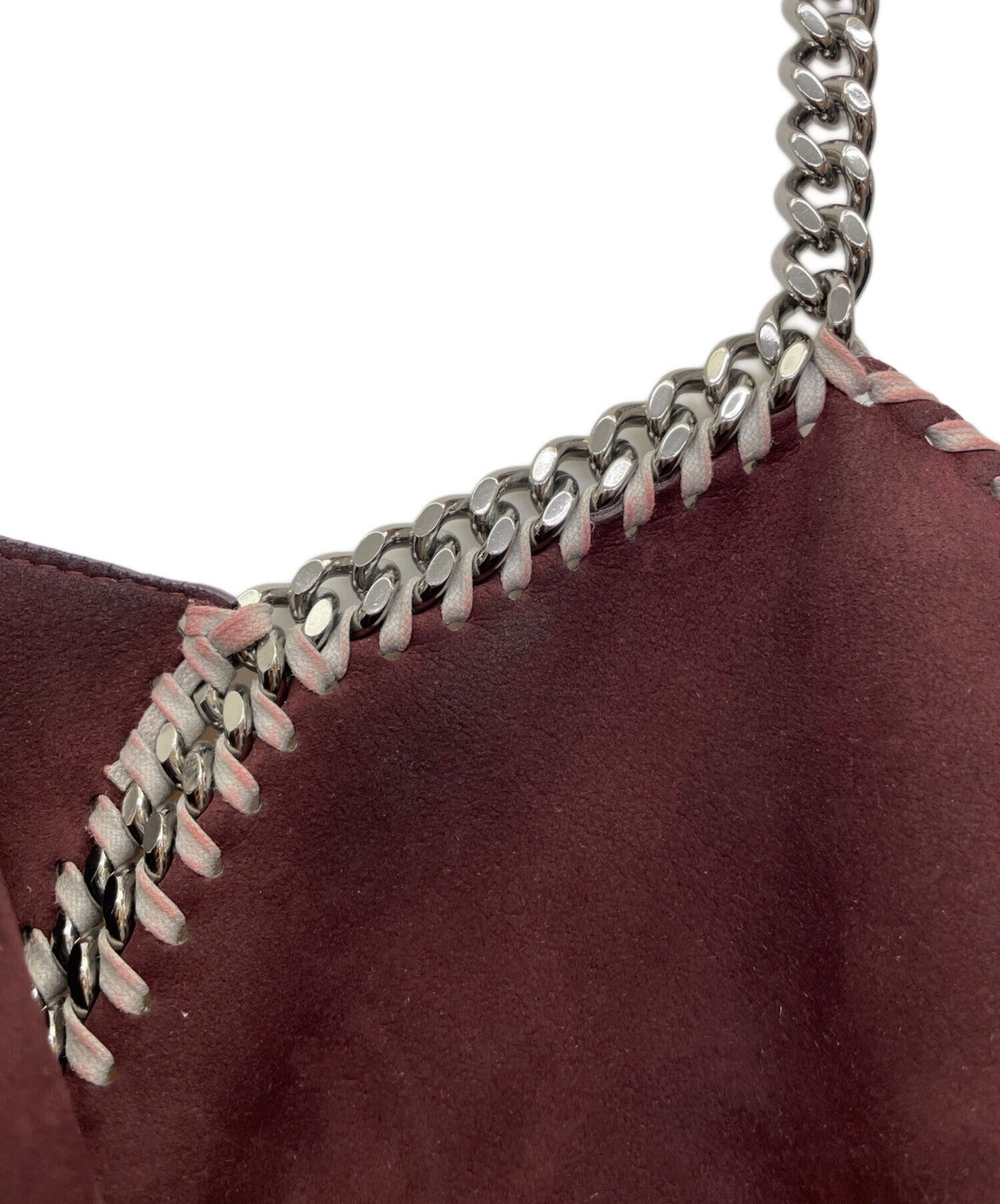 Stella McCartney Hand Bag Tote Purse Reversible Falabella Gray Red Authentic