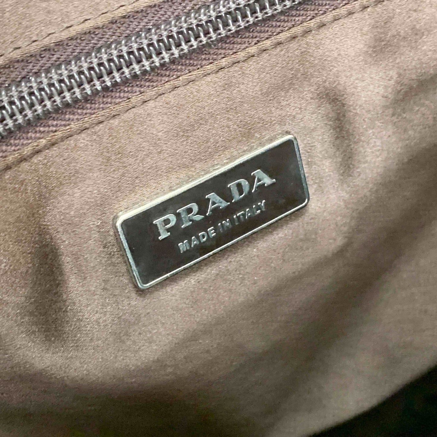 PRADA Hand Bag Tote Bag Logo Canvas Leather Yellow Authentic