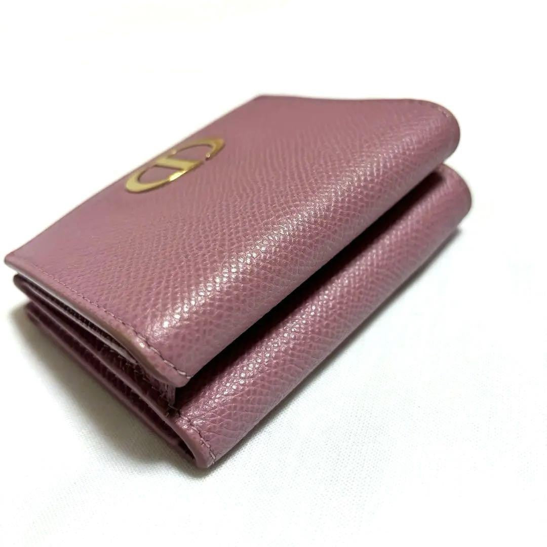 Christian Dior Tri-fold Wallet Compact Purse CD Pink Authentic
