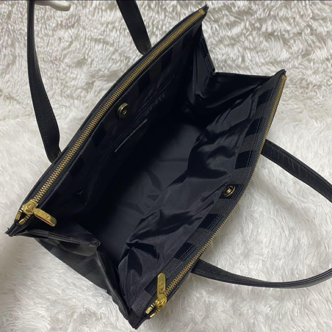 Valentino Garavani Sport Purse Handbag Stripe Logo Tote Bag Auth Used Unisex