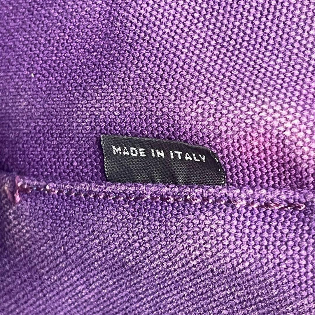 PRADA Hand Bag Tote Purse Canapa Canvas Purple Authentic