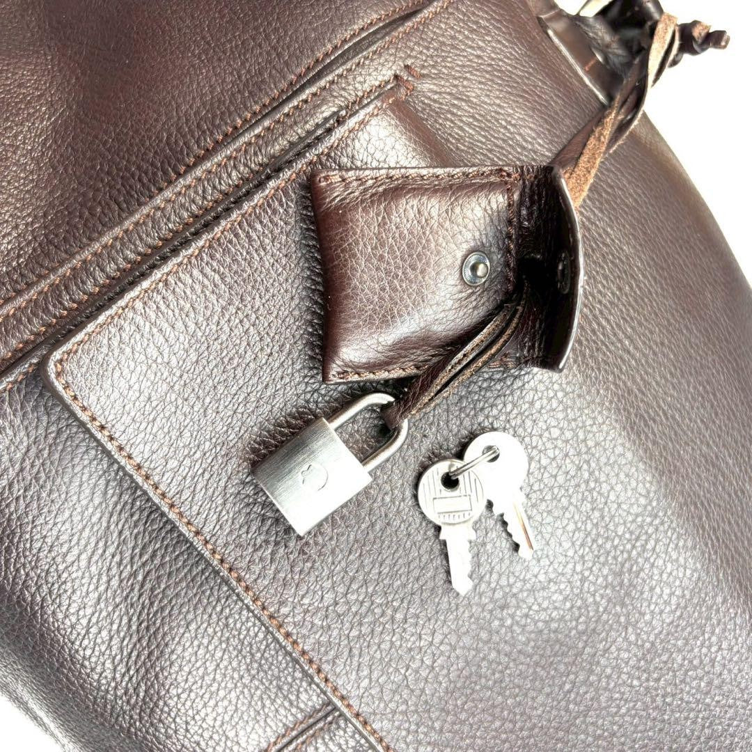 Montblanc Business Bag 2way Leather Dark Brown Authentic