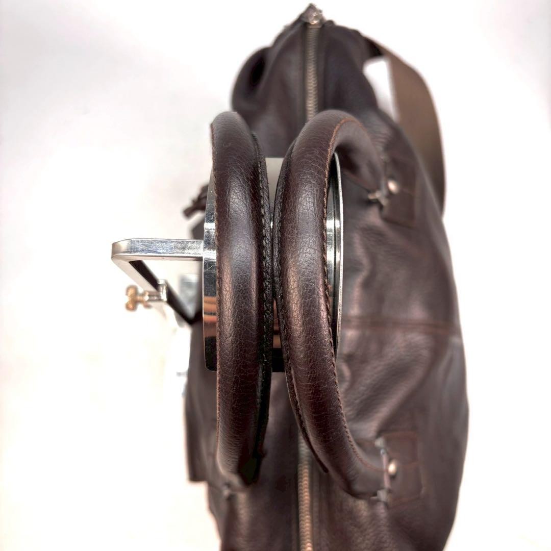 Montblanc Business Bag 2way Leather Dark Brown Authentic