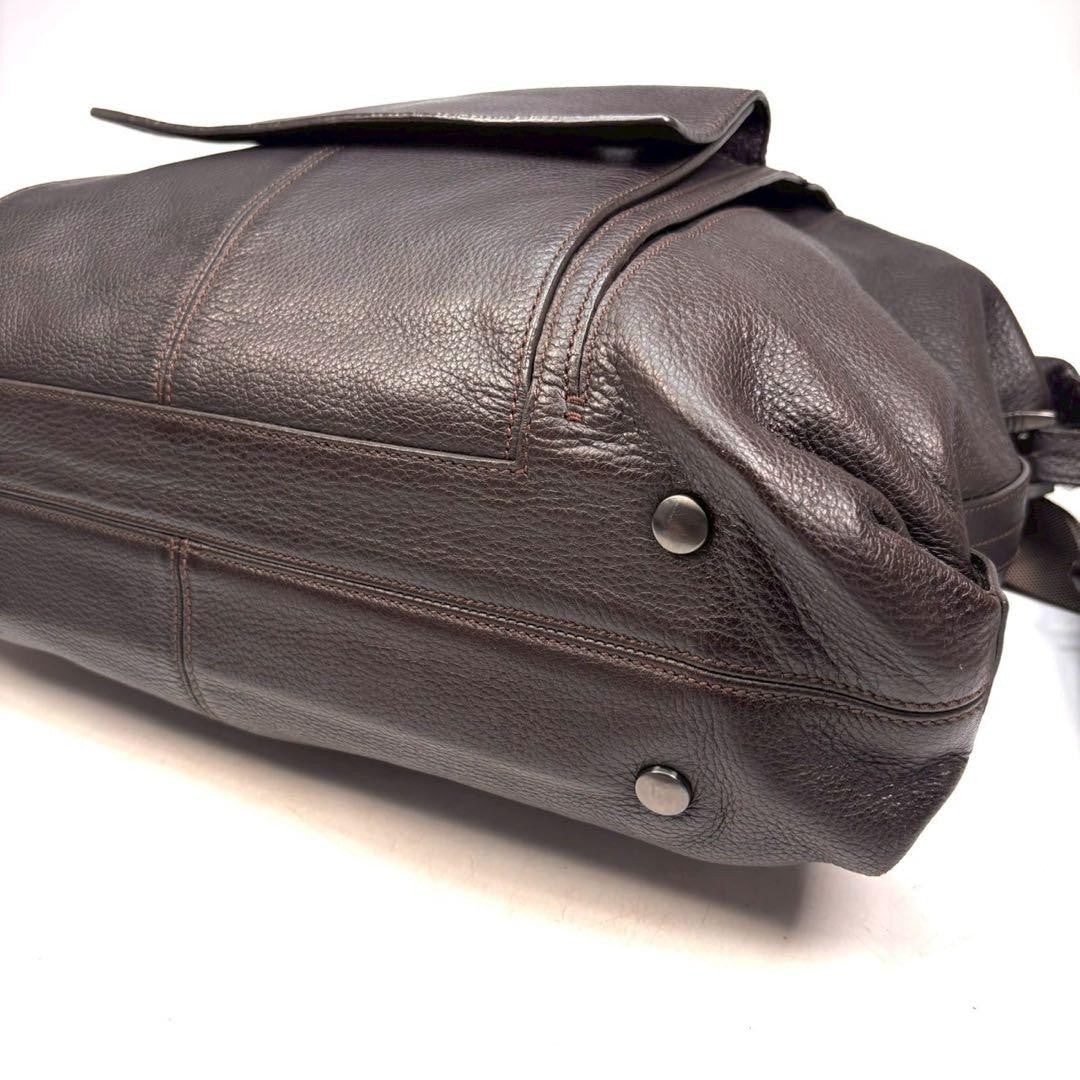 Montblanc Business Bag 2way Leather Dark Brown Authentic