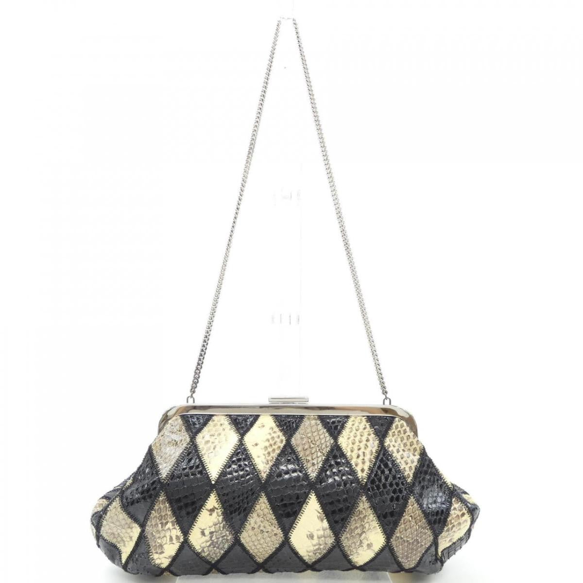 Dolce & Gabbana Shoulder Bag Purse Leopard Black Beige Authentic