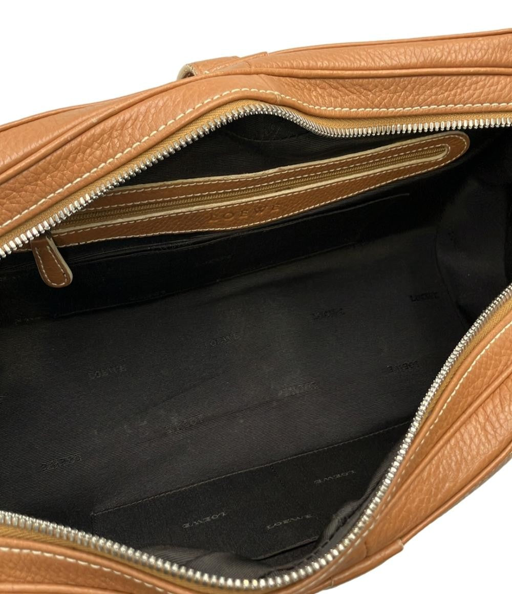 LOEWE Hand Shoulder Bag Tote Purse Senda Brown Authentic
