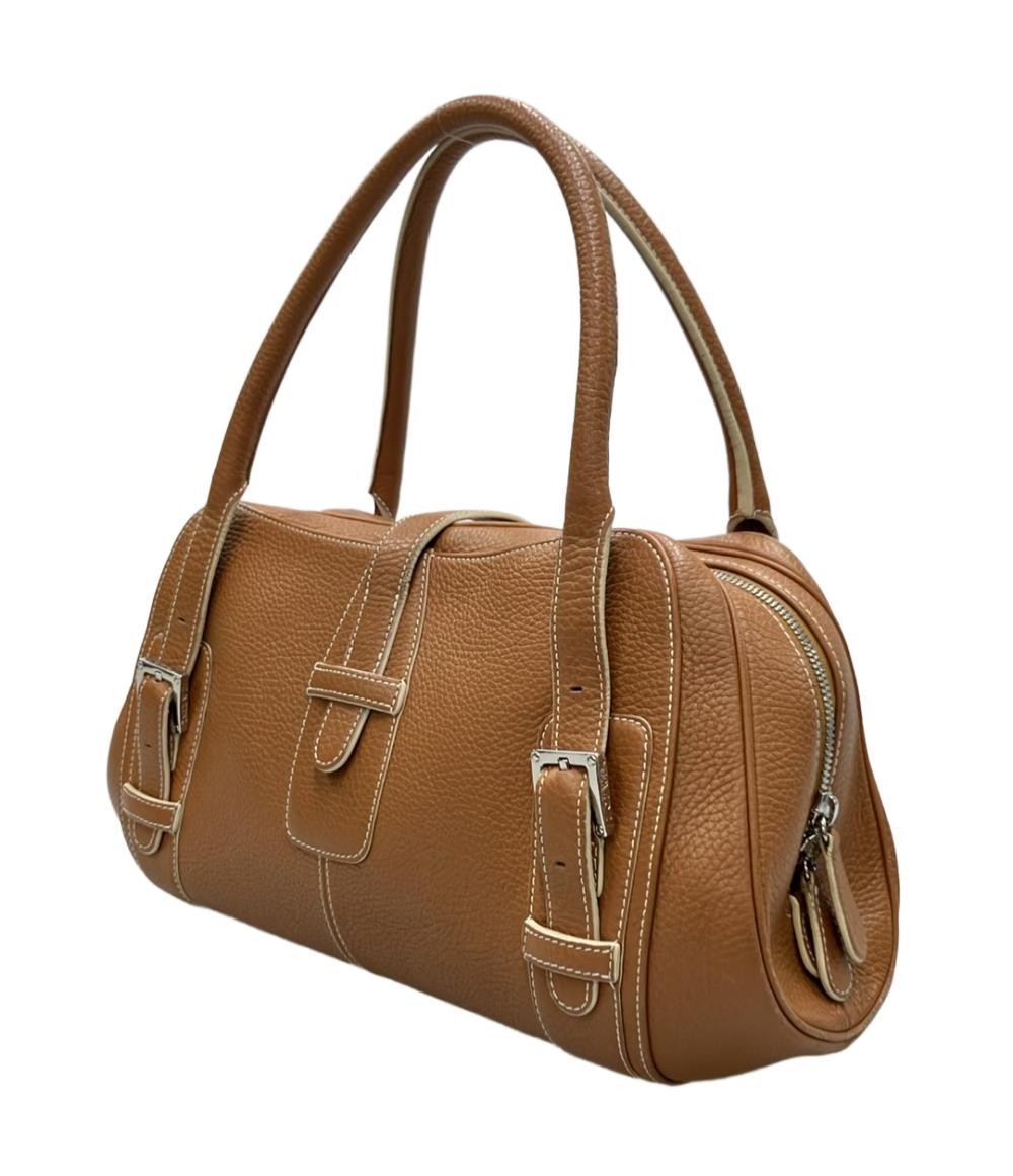 LOEWE Hand Shoulder Bag Tote Purse Senda Brown Authentic