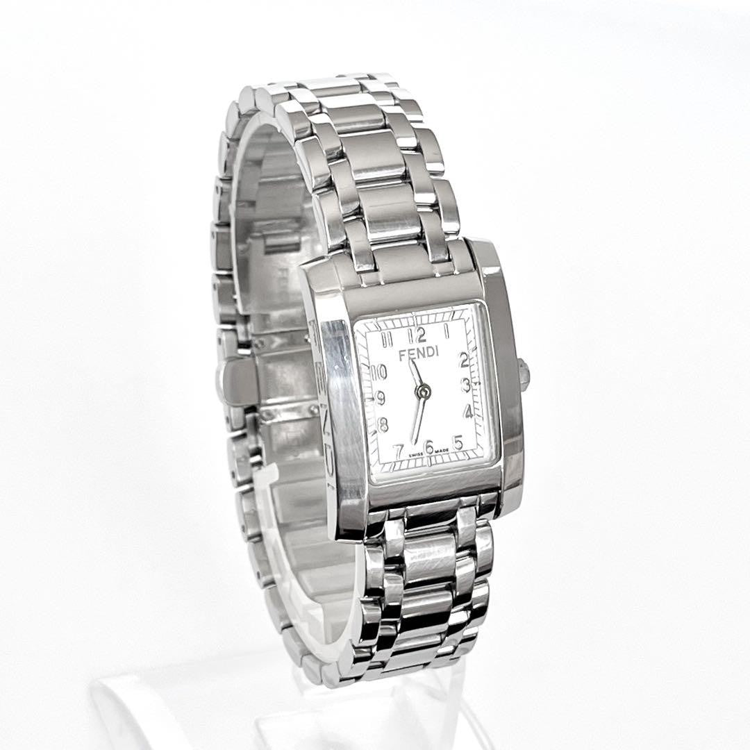 FENDI 7000L Quartz Watch Wristwatch Logo Silver Women's Authentic