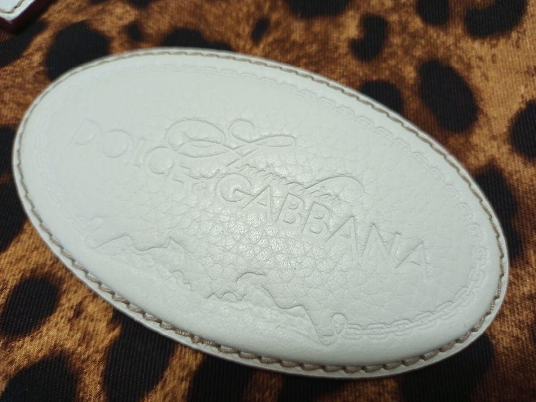 Dolce & Gabbana Hand Bag Tote Purse Leopard Nylon Leather Authentic