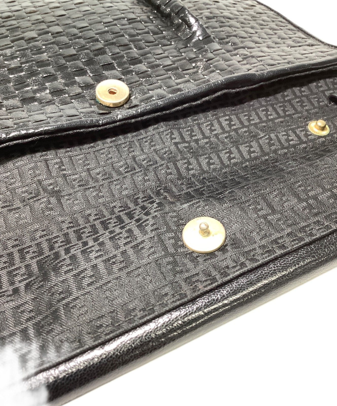 FENDI Clutch Bag Second Bag FF Authentic
