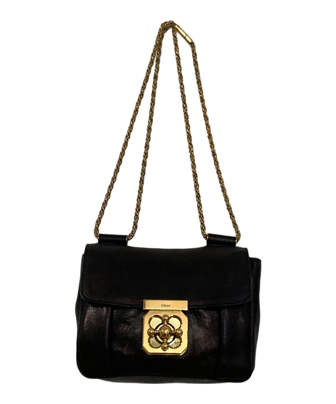 Chloe Shoulder Bag Purse Elsie Black Authentic