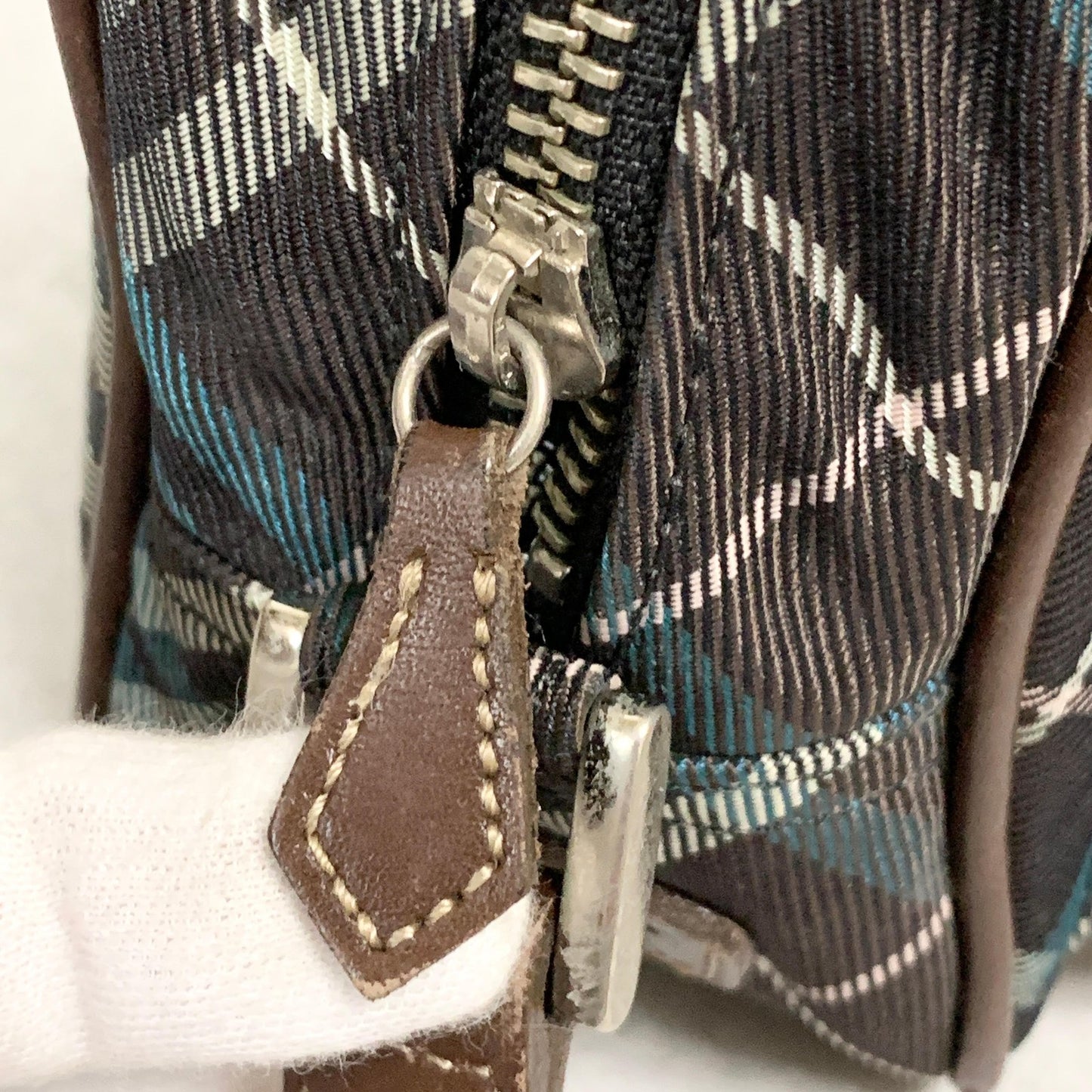 BURBERRY BLUE LABEL Shoulder Bag Nova Check Purse Canvas Brown Crossbody Auth