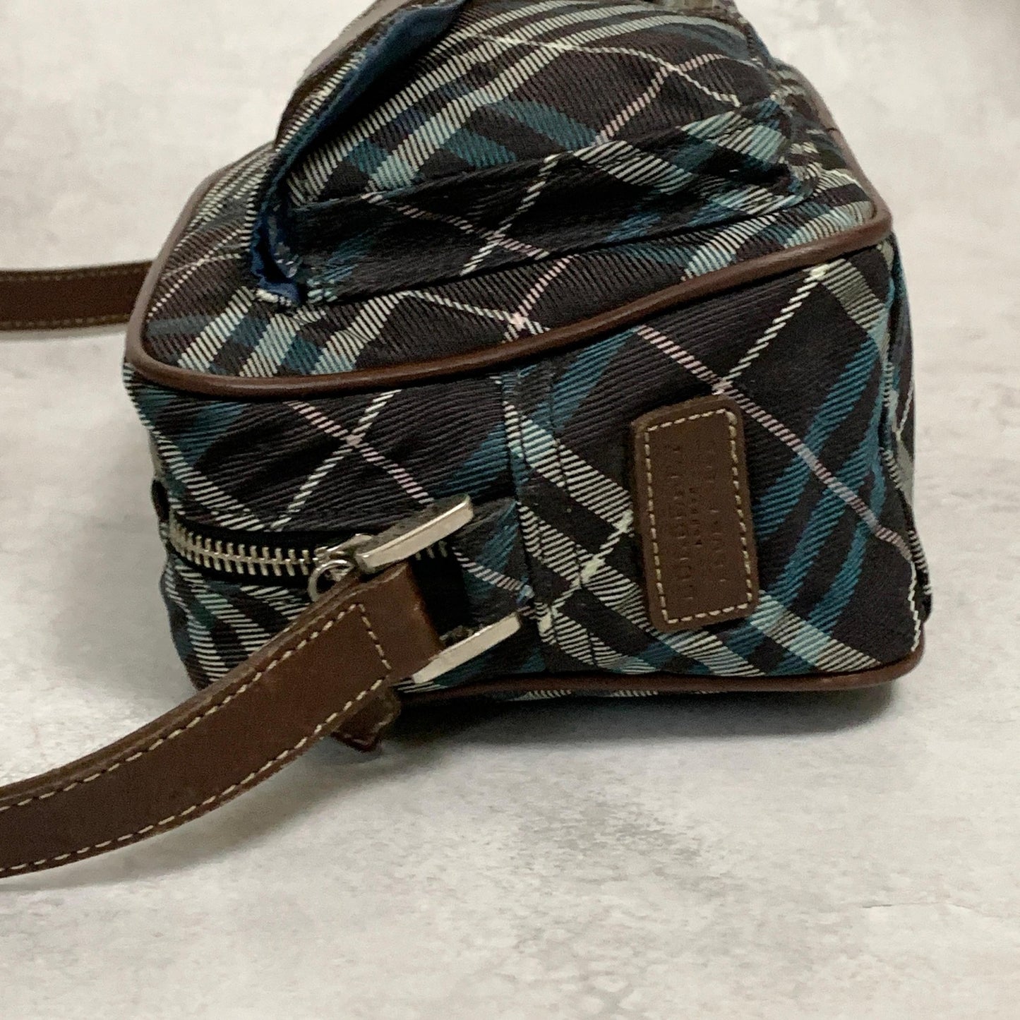 BURBERRY BLUE LABEL Shoulder Bag Nova Check Purse Canvas Brown Crossbody Auth