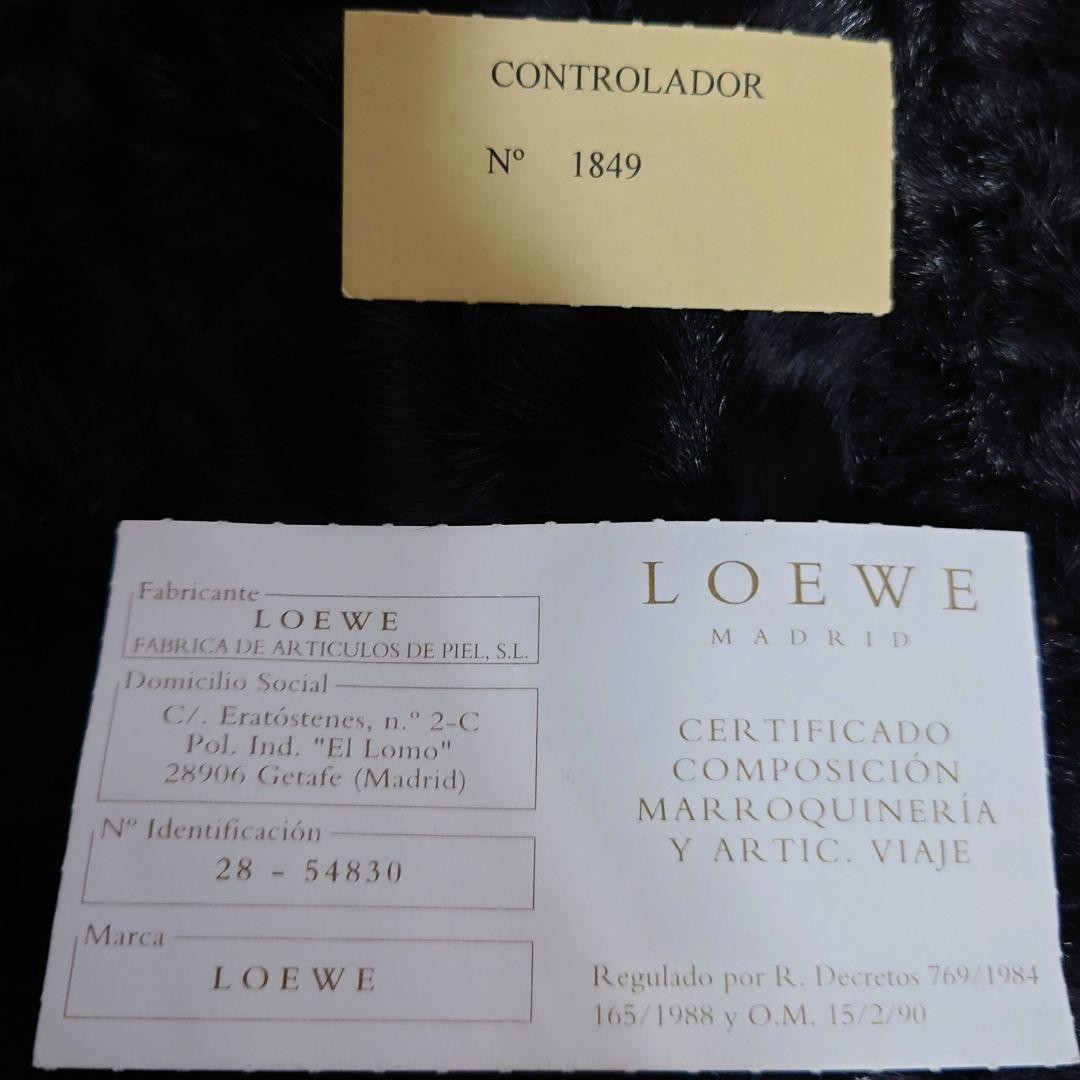LOEWE Clutch Bag Second Bag Leather Black Authentic
