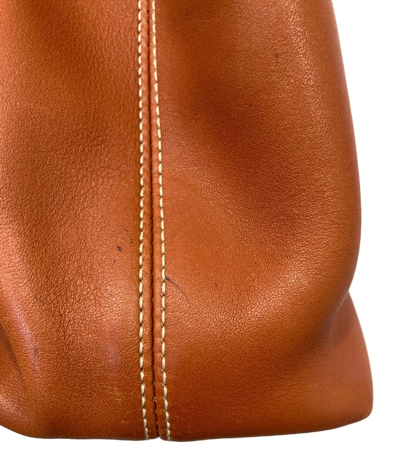CELINE Hand Bag Tote Purse Leather Brown Authentic