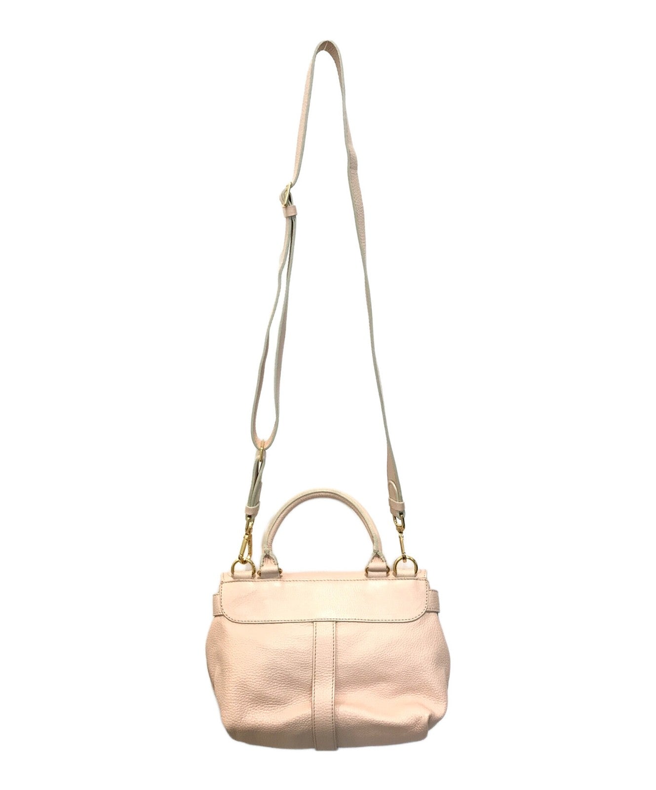 See By Chloe Hand Shoulder Bag Tote Purse 2way Light Pink Authentic