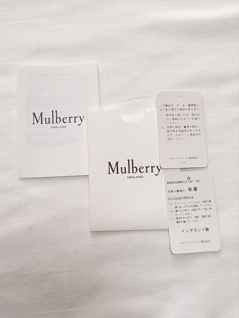 MULBERRY Shoulder Bag Purse Logo Light Blue Authentic