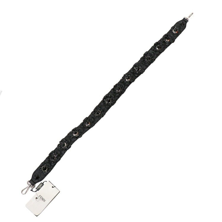 FENDI Shoulder Strap Belt Leather Black Authentic