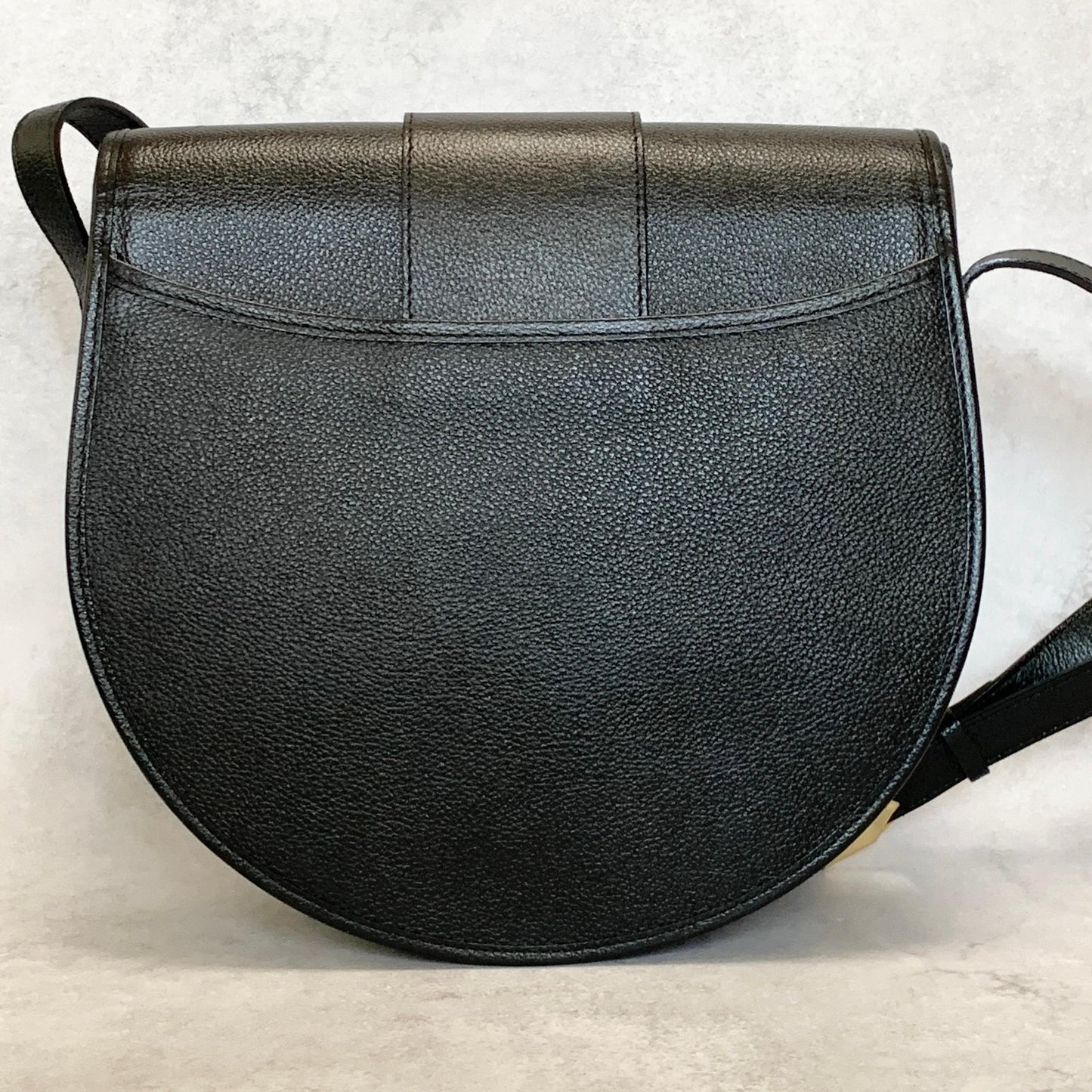 Saint Laurent Bag Cassandra YSL Shoulder Purse Leather Black Gold Used Authentic