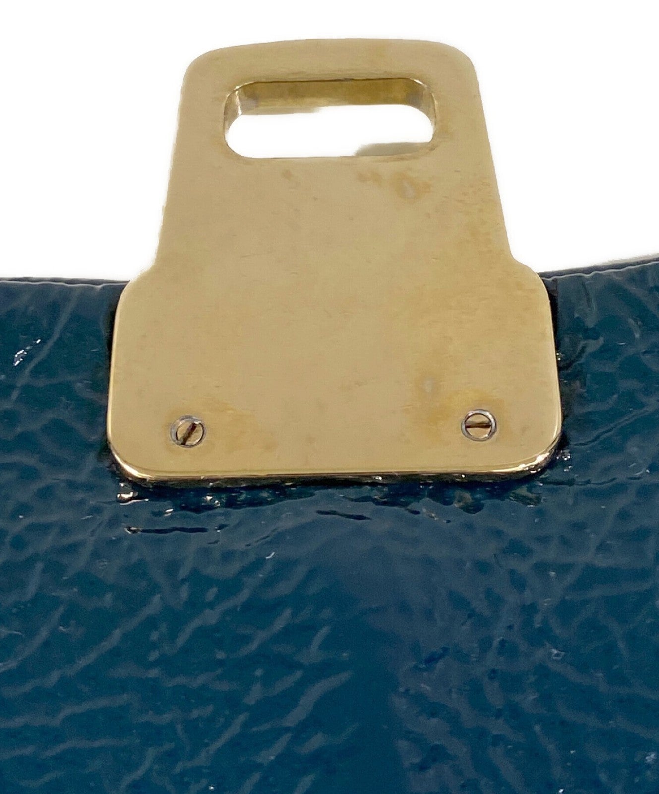 TOD'S Clutch Bag Second Bag Green Authentic