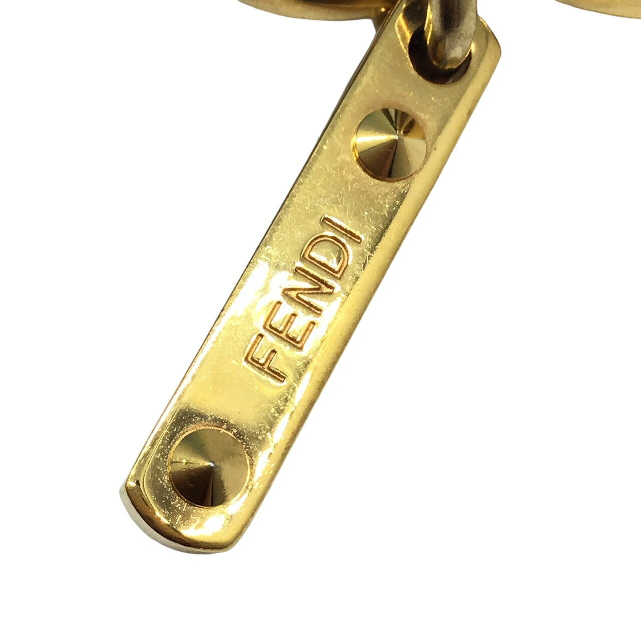 FENDI Bag Charm Key Holder Strap Pink Green Blue Authentic