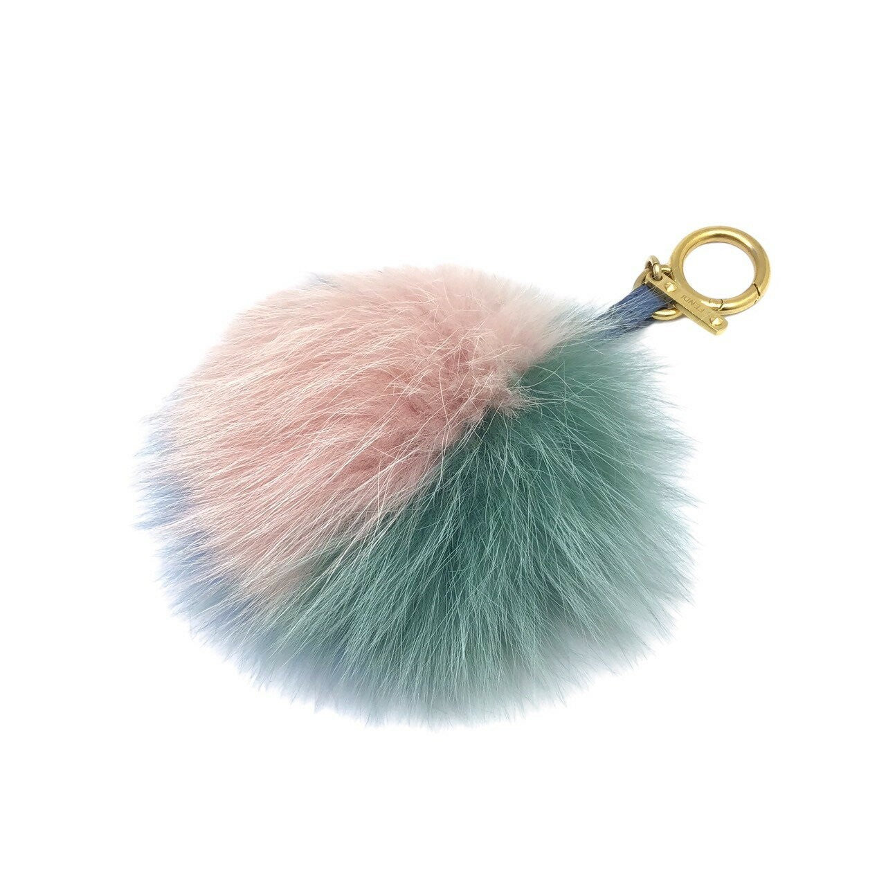 FENDI Bag Charm Key Holder Strap Pink Green Blue Authentic