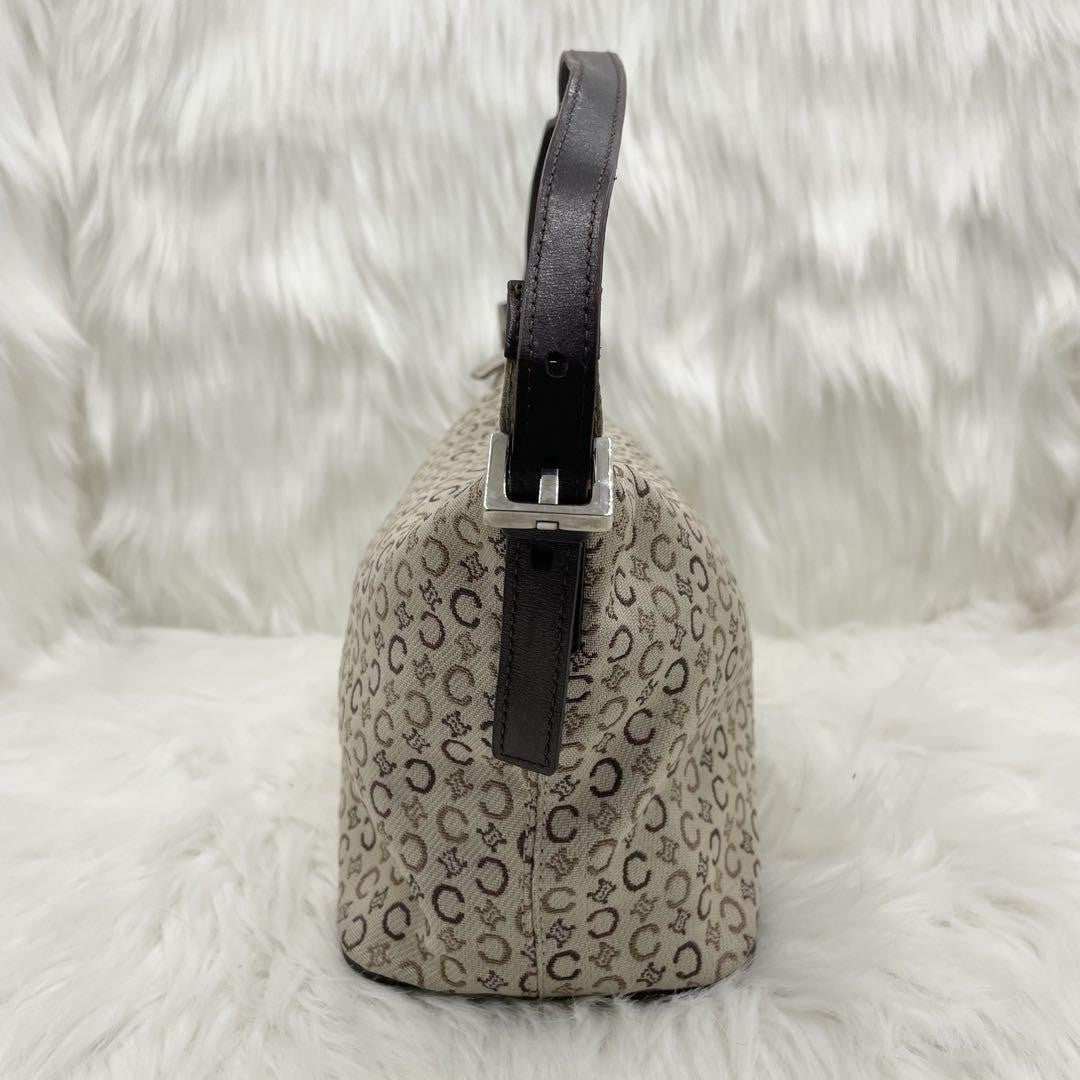 CELINE Hand Bag Tote Purse Accessory Pouch C Macadam Canvas Leather Authentic