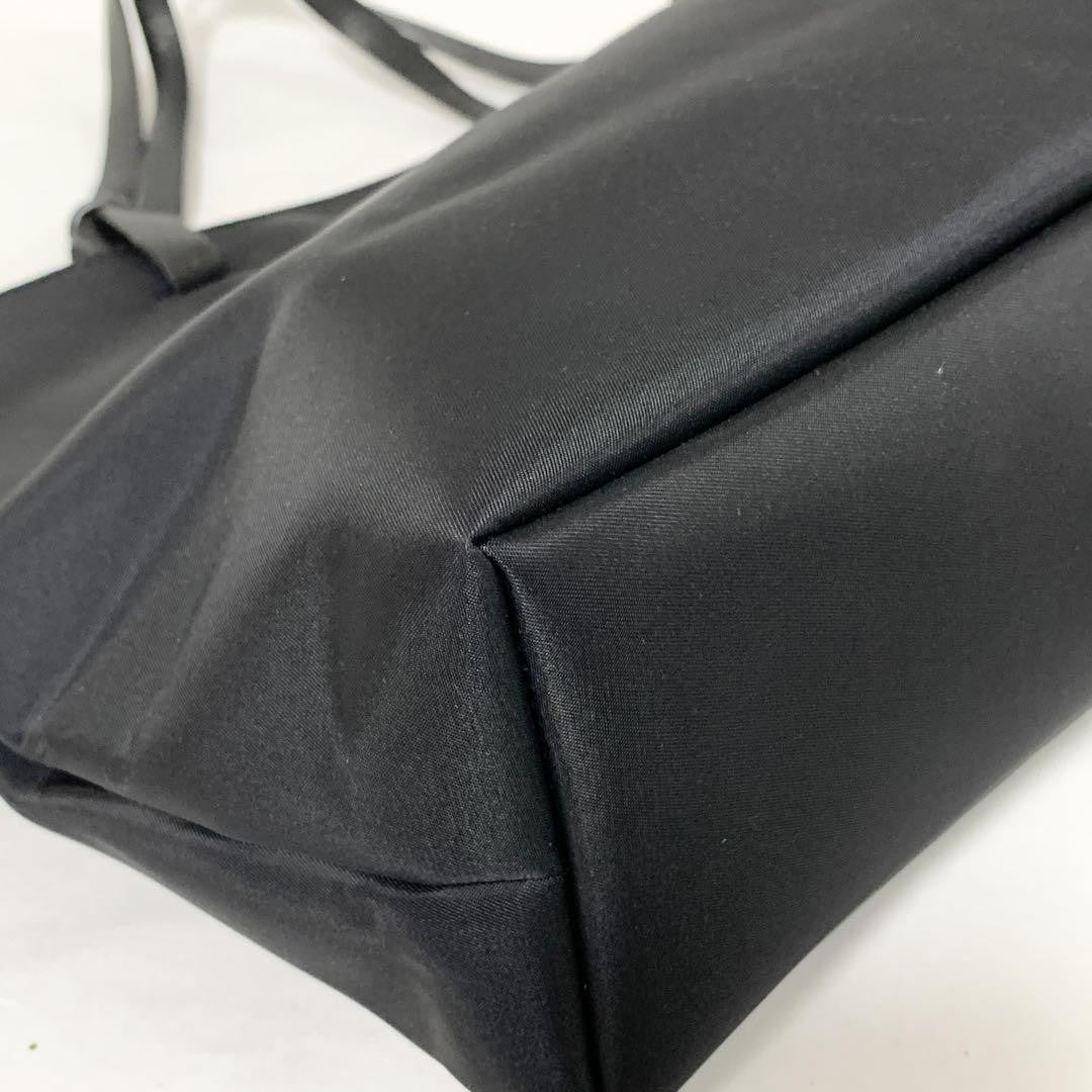 GIVENCHY Hand Bag Tote Purse 4G Leather Nylon Black Orange Authentic