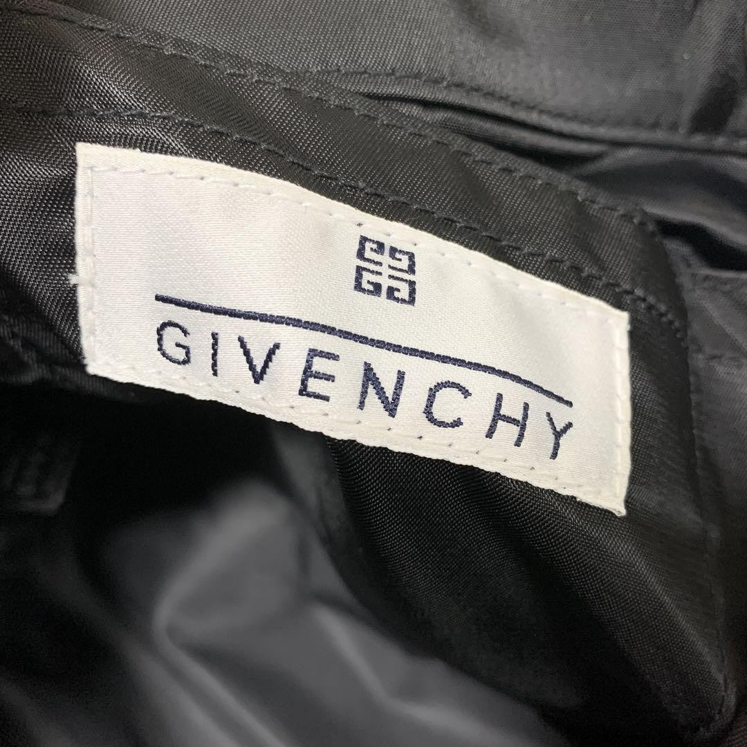 GIVENCHY Hand Bag Tote Purse 4G Leather Nylon Black Orange Authentic