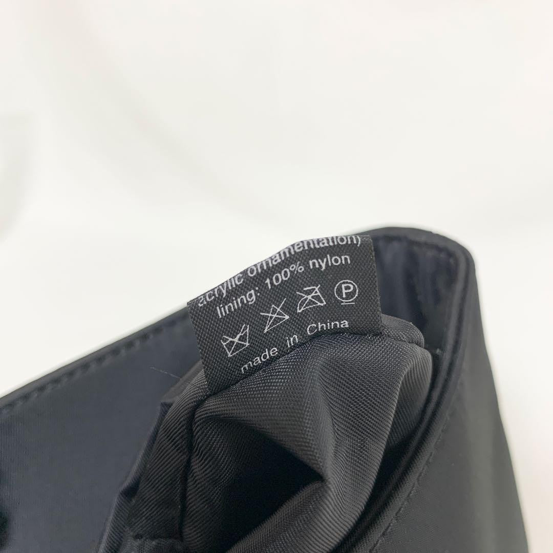 GIVENCHY Hand Bag Tote Purse 4G Leather Nylon Black Orange Authentic