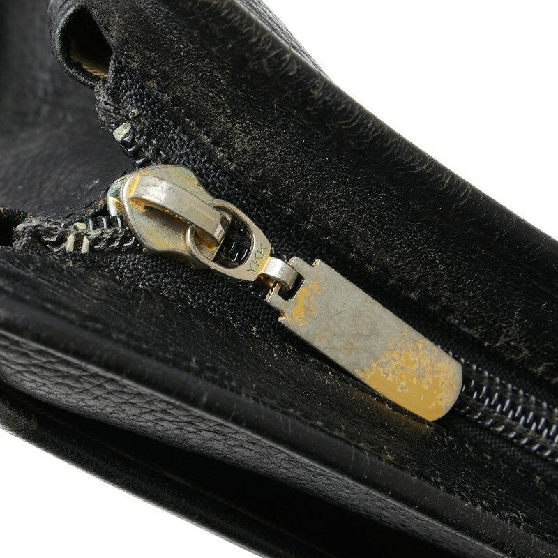 BURBERRY Clutch Bag Second Bag Nova Check Leather Black Authentic