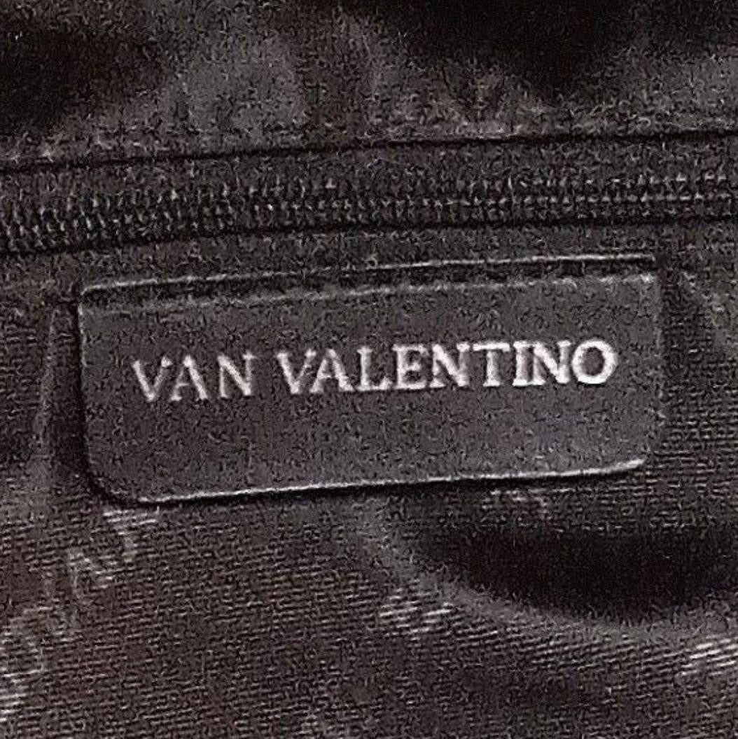 Valentino Hand Bag Tote Purse Leather Black Authentic