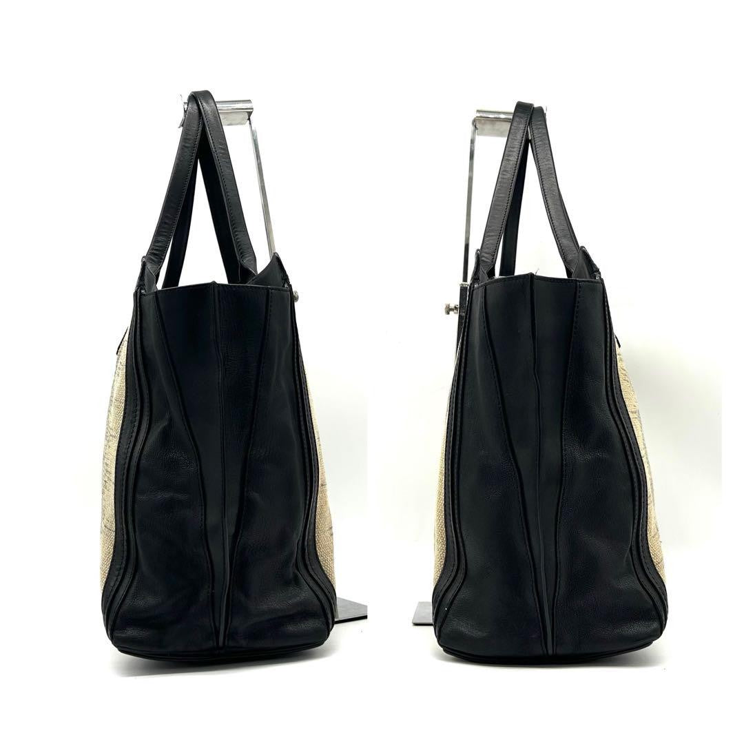 Chloe Hand Bag Tote Purse Alison Leather Black Authentic