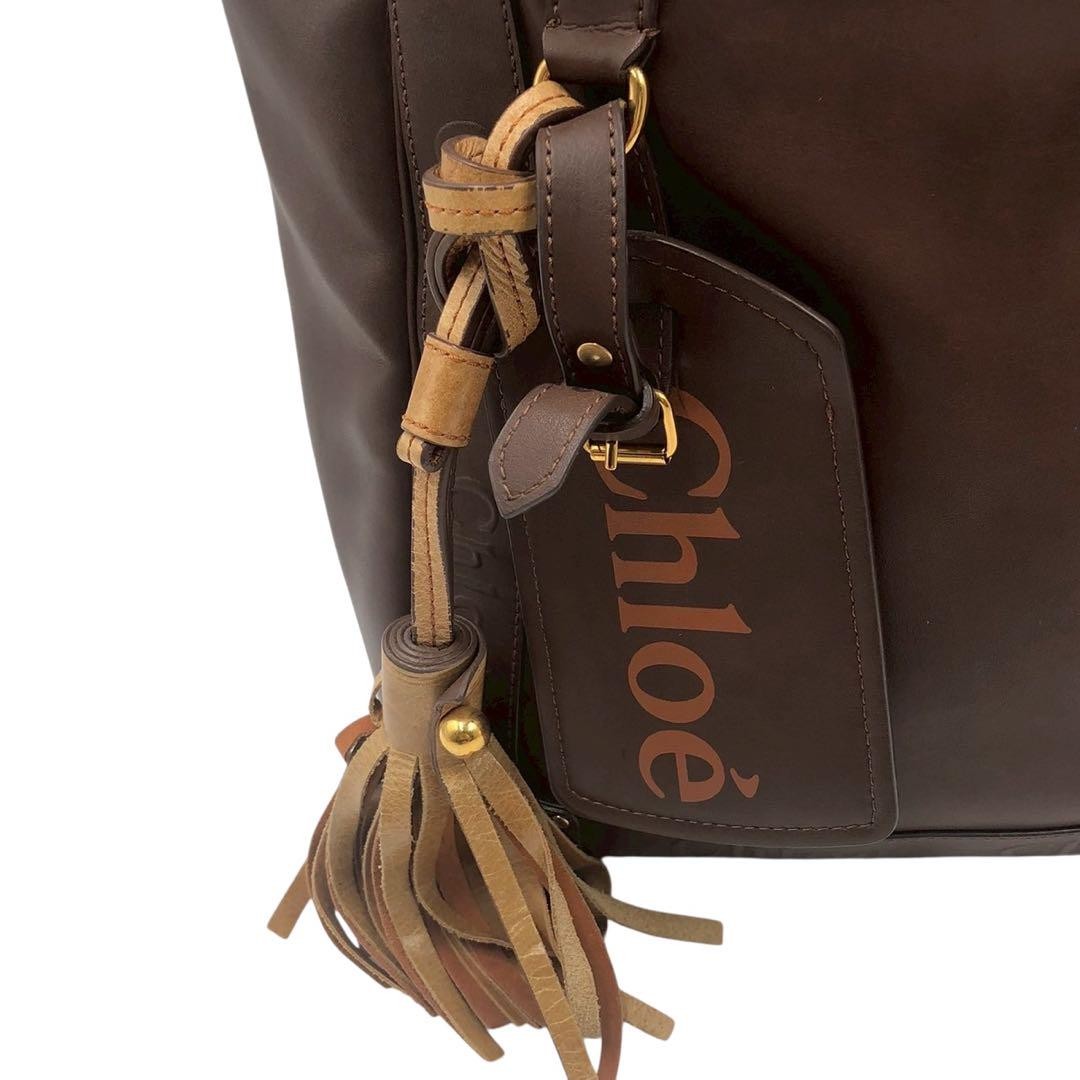 Chloe Hand Bag Tote Purse Eden Brown Authentic
