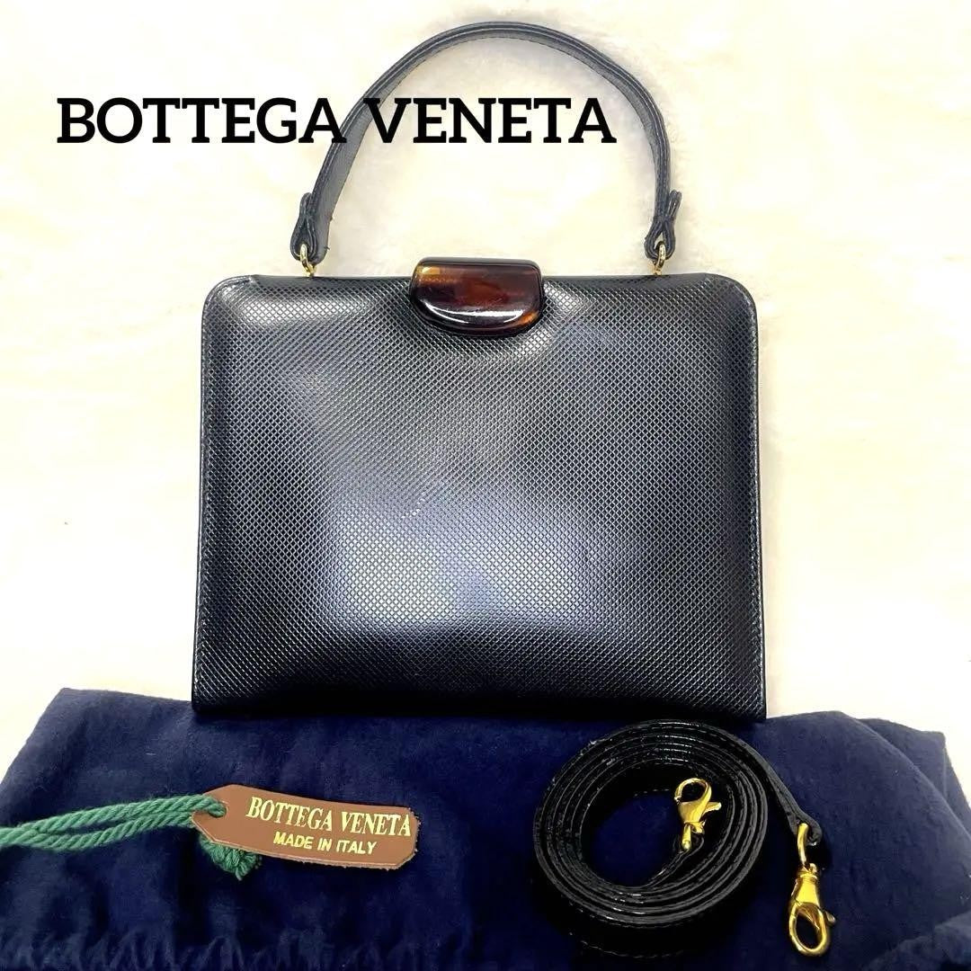 BOTTEGA VENETA Hand Bag Tote Purse 2way Leather Black Authentic
