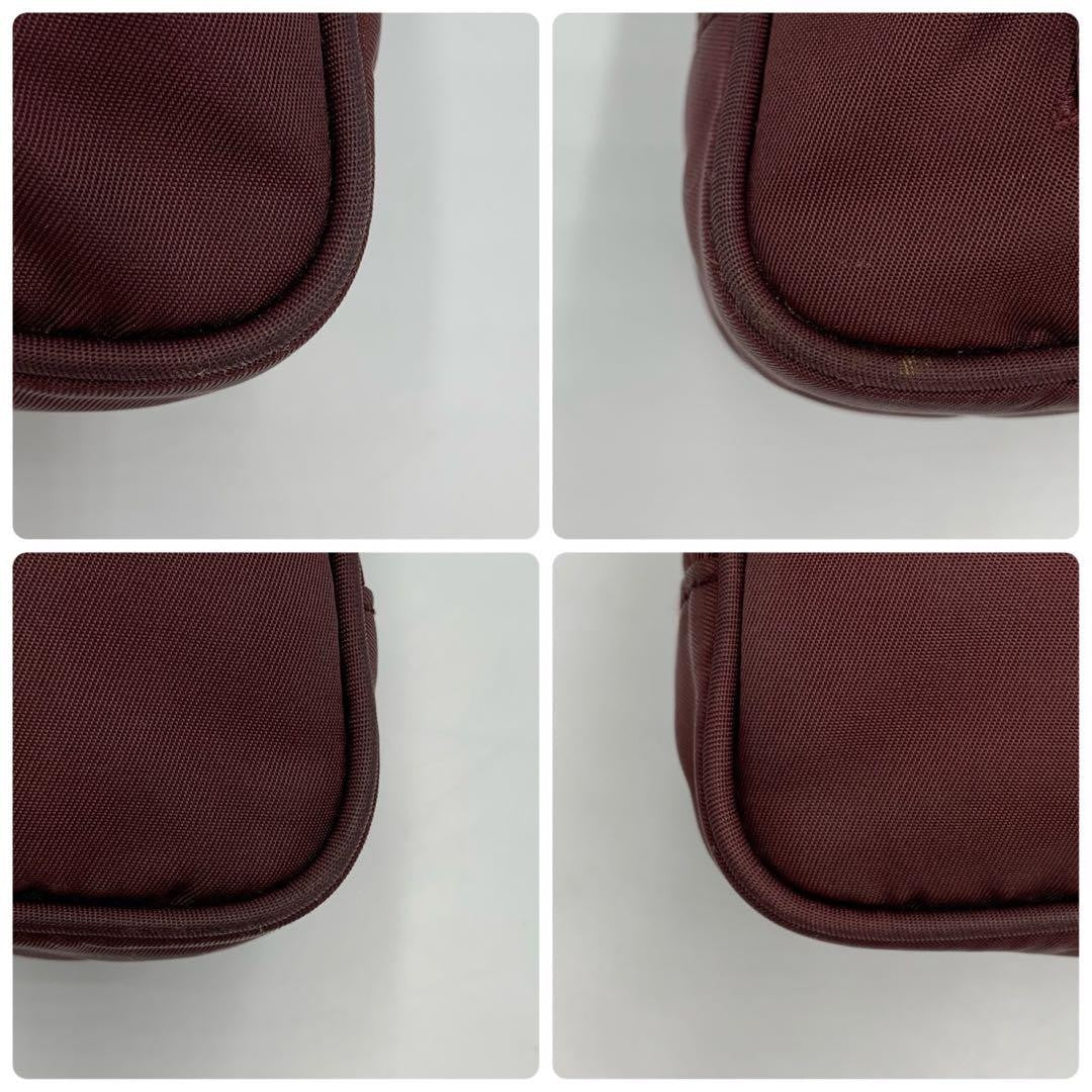 PRADA Shoulder Bag Purse Nylon Bordeaux Authentic