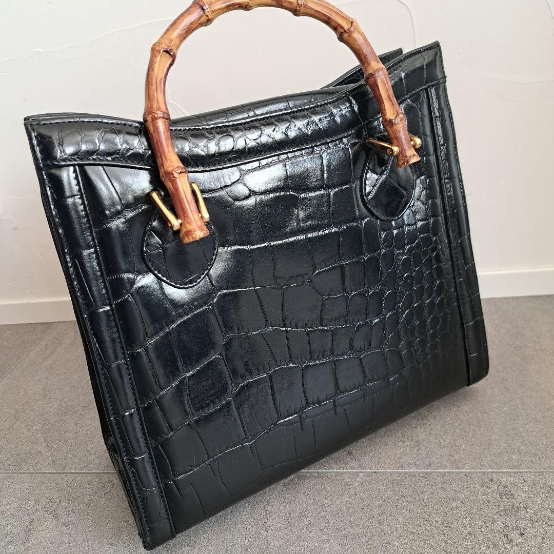 VALENTINO CHRISTY Hand Bag Tote Purse Black Authentic