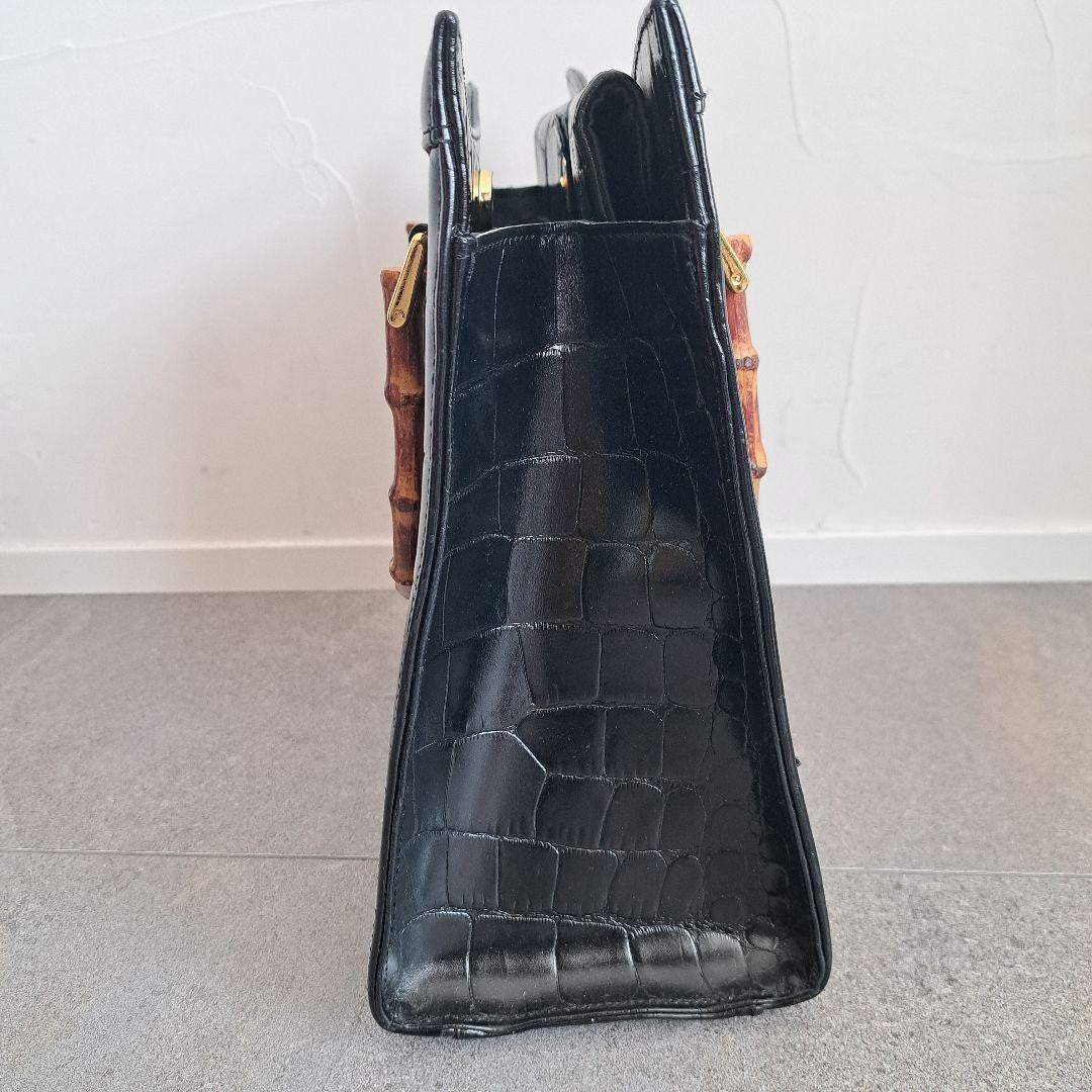 VALENTINO CHRISTY Hand Bag Tote Purse Black Authentic