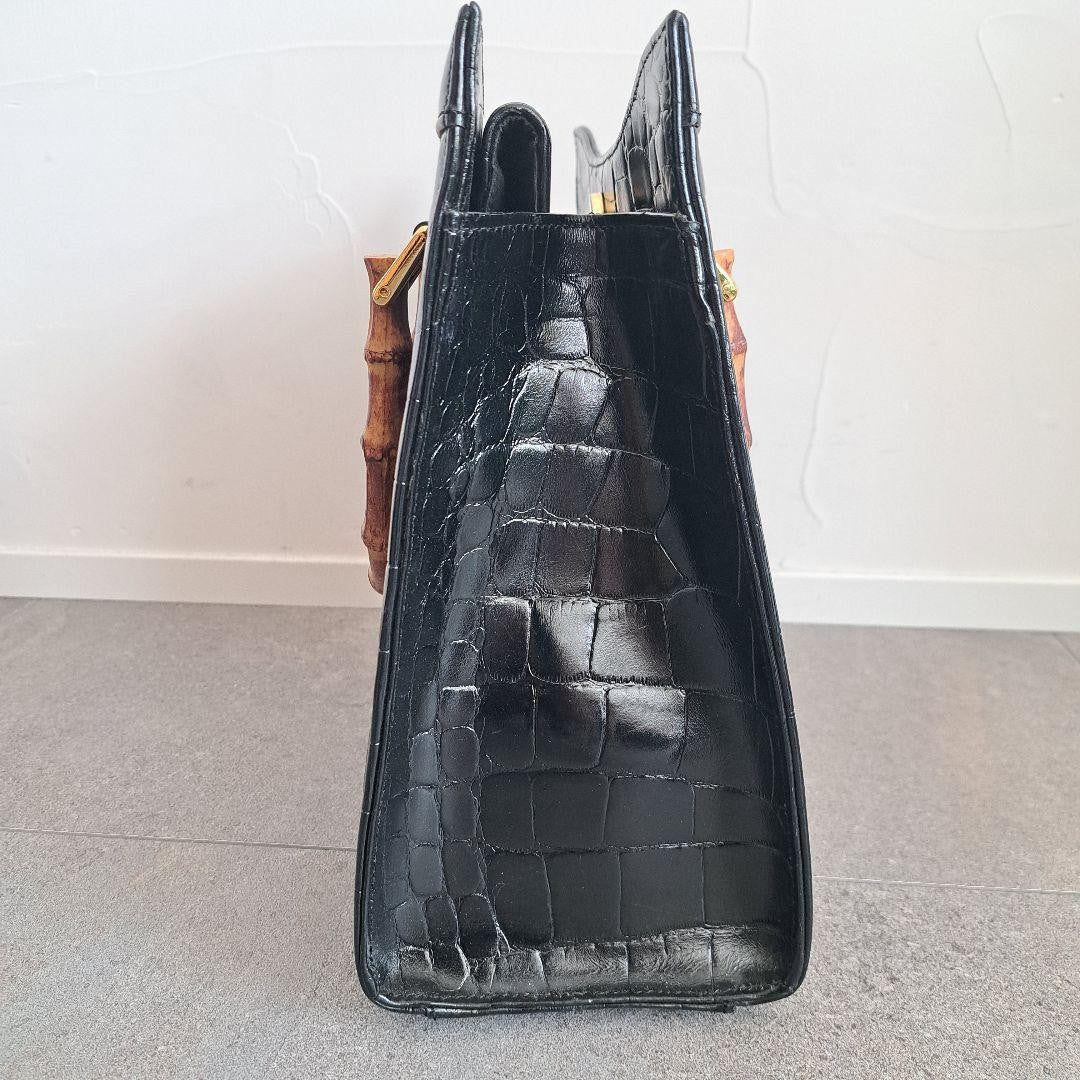 VALENTINO CHRISTY Hand Bag Tote Purse Black Authentic